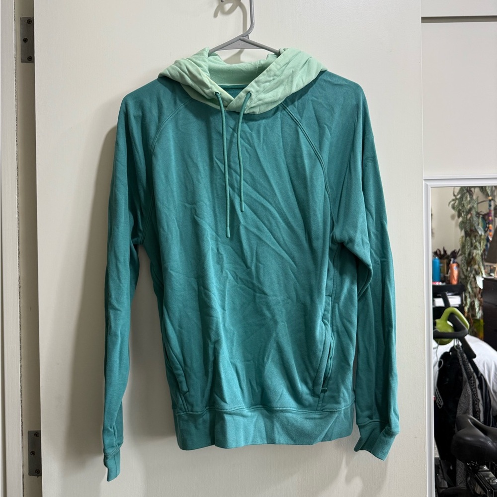 Fabletics Teal and Mint Men's Performance Hoodie